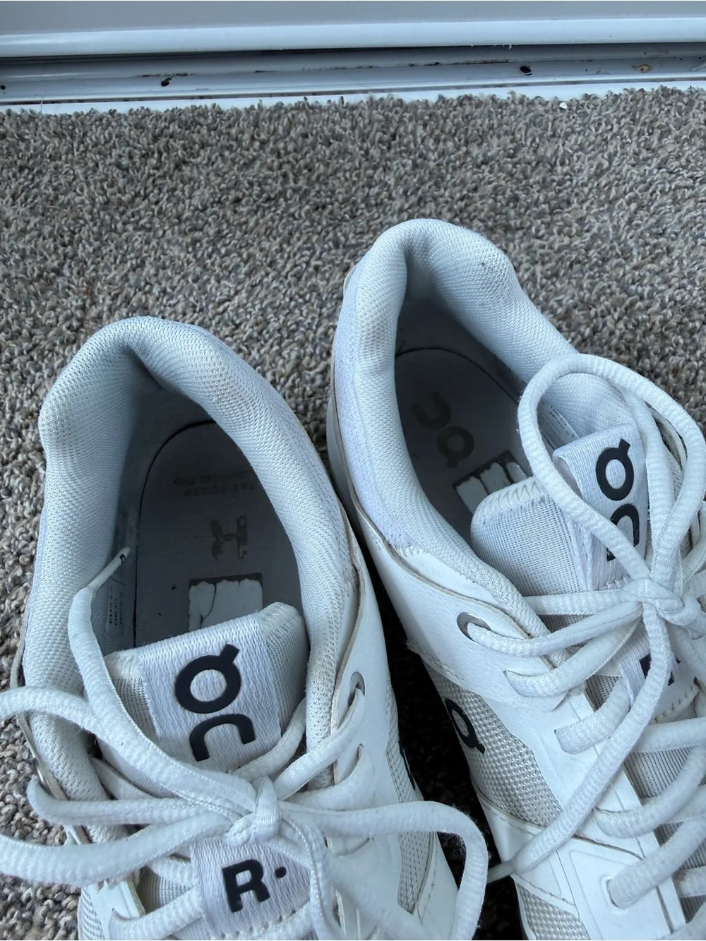 On Running Men's White Sneakers with Pale Green Accents